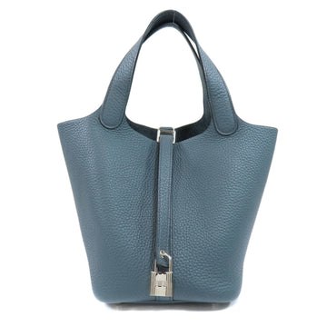 Hermes Picotin Lock PM Blue Handbag Taurillon Ladies HERMES
