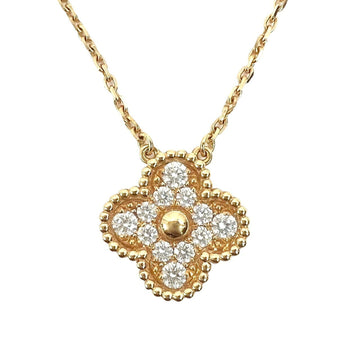 VAN CLEEF & ARPELS Vintage Alhambra Pendant Necklace 750 18K Rose Gold Pink VCARP2R300 Diamond Ladies