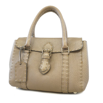 Fendi Selleria Women's Leather Handbag Bronze