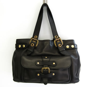 J&M DAVIDSON Women's Leather Handbag,Tote Bag Black