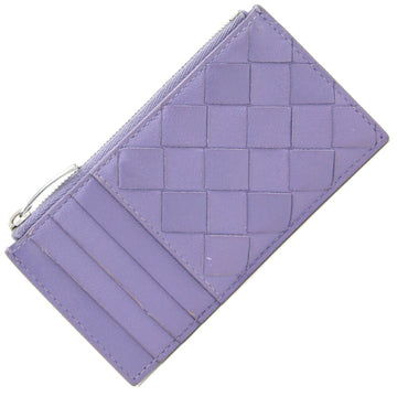 BOTTEGA VENETA Coin Case Intrecciato 680613 Purple Leather Fragment Ladies Purse