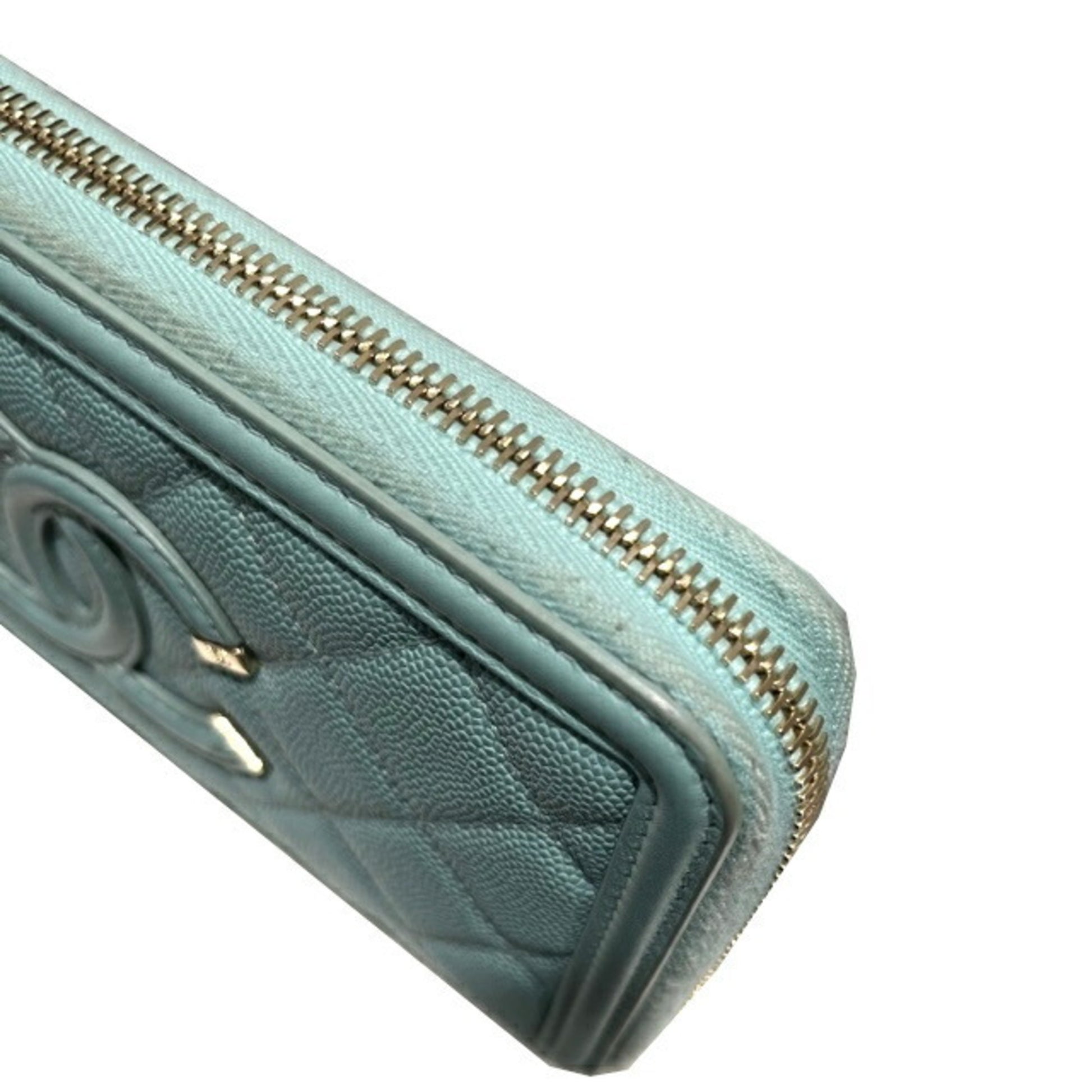 Chanel CC Filigree WOC Wallet On Chain Caviar Bag Black