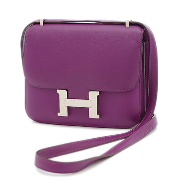 Hermes Constance Mini 18 Handbag Swift Anemone Silver Hardware R Engraved