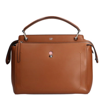 FENDI dot com handbag leather brown ladies
