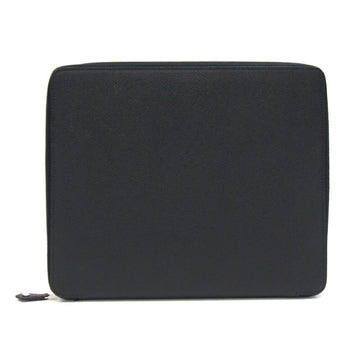 HERMES Tablet Case E-ZIP iPad Black Epson Q Stamp Manufactured in 2013 PC Men's Women's