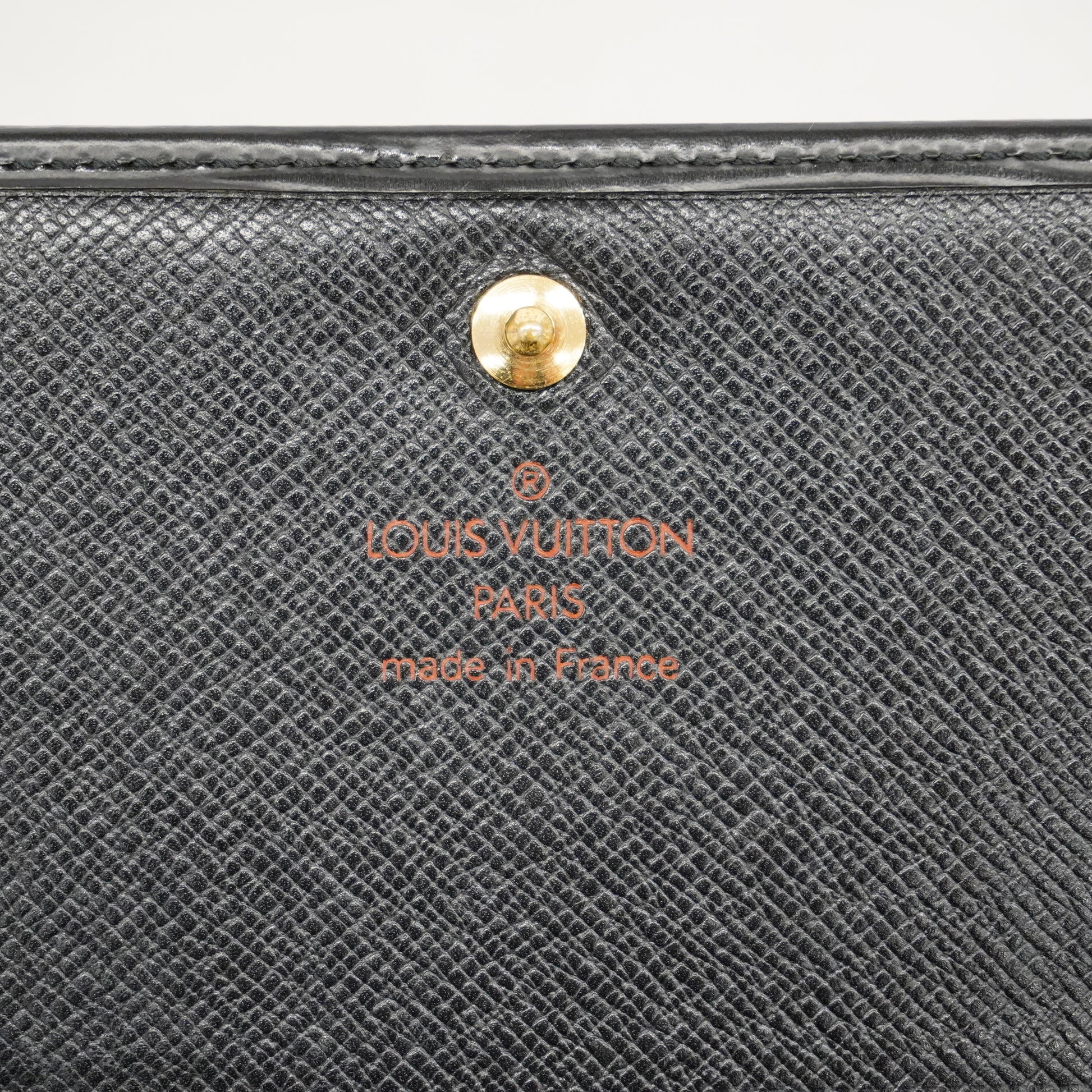 Louis Vuitton Bifold Wallet Epi Portefeuille Tresor M63972 Noir