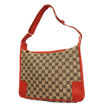 Gucci 001 4205 Women's GG Canvas Shoulder Bag Navy,Red Color