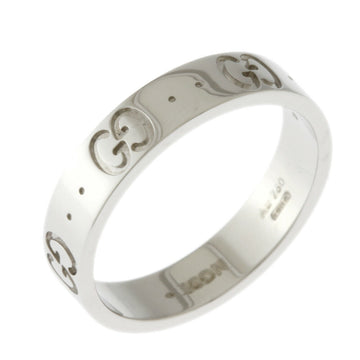 GUCCI Icon Ring Size 10.5 K18 White Gold Women's
