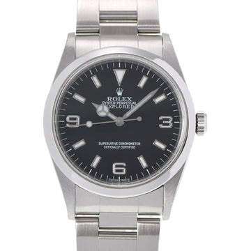 Rolex Explorer 1 14270 men's SS watch self-winding black dial