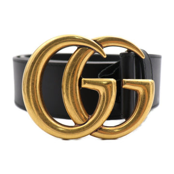 GUCCI GG Marmont belt 400593 notation size 70 leather black gold metal fittings