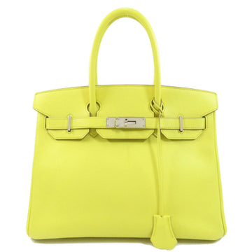 HERMES Birkin 30 Yellow Handbag Epson Ladies