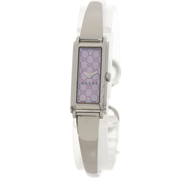 GUCCI 109 Square Face GG Dial Watch Stainless Steel/SS Ladies