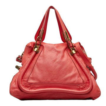 CHLOeChloe  Parati Handbag Shoulder Bag Pink Leather Ladies