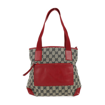 GUCCI tote bag handbag 019 0402 3754 GG canvas leather beige x navy red