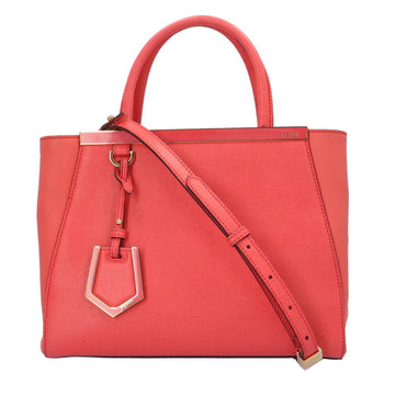 FENDI Petit Toujour Shoulder Bag Leather Pink Women's