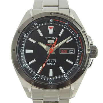 SEIKO Mechanical 5 Men's Automatic Watch Back Skelton Day Date Overseas Model 4R36 00E0 SRP155J1