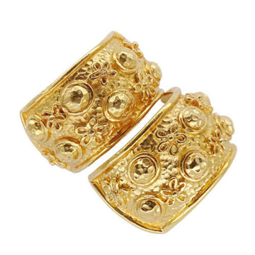CHRISTIAN DIOR Earrings Women's Gold Flower