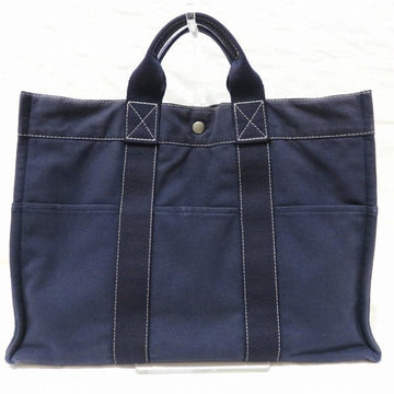 HERMES Sac Deauville MM Navy Bag Tote Unisex