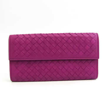 Bottega Veneta Intrecciato 150509 Women's Leather Long Wallet (bi-fold) Purple