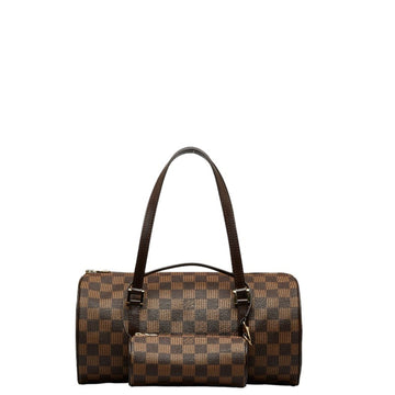 LOUIS VUITTON Damier Ebene Papillon Handbag N51303 Brown PVC Leather Women's