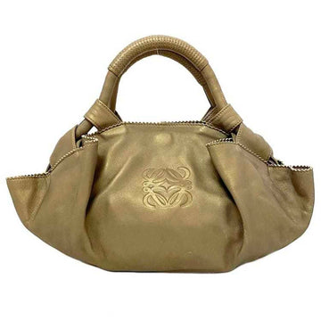 LOEWE Handbag Nappa Aire Gold Anagram Leather  Tote Bag Soft Ladies