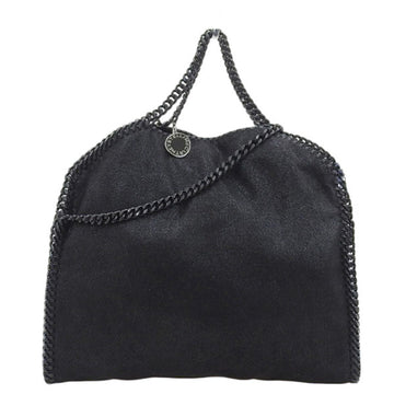 STELLA MCCARTNEY Falabella Polyester Foldover Tote Chain Shoulder Bag 234387 Black Women's