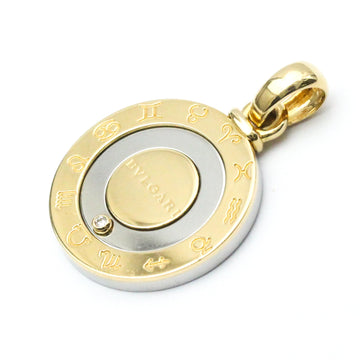 BVLGARI Horoscope Charm Stainless Steel,Yellow Gold [18K] Diamond Men,Women Fashion Pendant Necklace