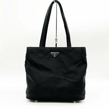 PRADA tote bag handbag black NERO nylon Tessuto triangular plate men's women's