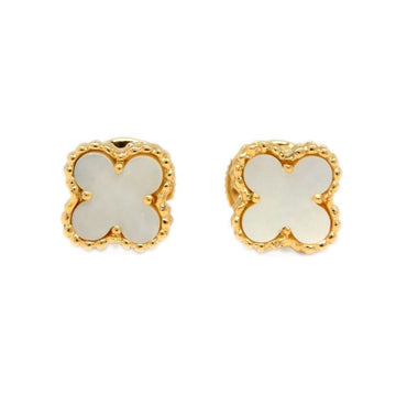 Van Cleef & Arpels K18YG Sweet Alhambra Earrings Yellow Gold K18YG/Shell