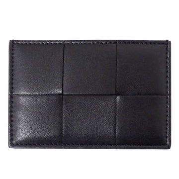 Bottega Veneta Card Case Men's Women's Pass Maxi Intrecciato Leather Black