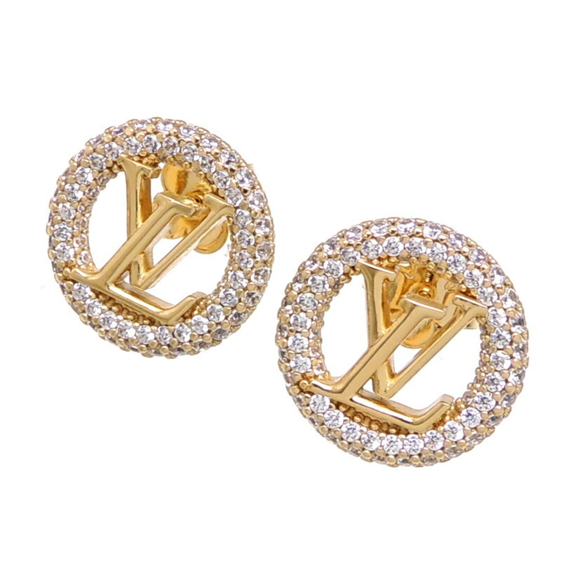 Louis Vuitton - Louise by Night Earrings - Metal & Zircon - Golden - Women - Luxury