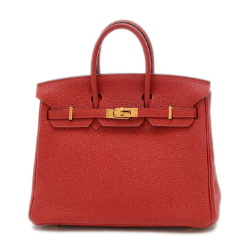 Hermes Birkin 25 Togo Rouge T engraved handbag