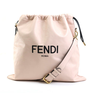 FENDI Crossbody Shoulder Bag Leather Light Pink Ladies 8BT338 ADM9