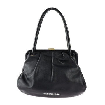 BALENCIAGA Handbag 638710 Leather Black Gold Hardware Shoulder Bag Clasp