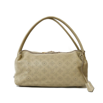 Louis Vuitton Galatea MM Monogram Mahina Shoulder Bag White Ladies