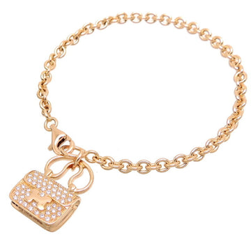 HERMES Small Model Constance Amulet Women's Bracelet H110067B 750 Pink Gold