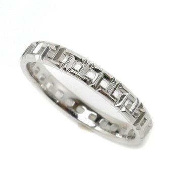 TIFFANY&Co.  K18WG White Gold T True Narrow Ring 62508469 No. 20 3.8g Men's Women's