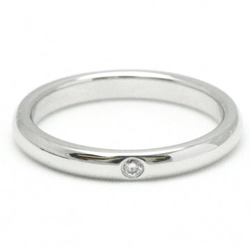 TIFFANY Stacking Band Ring Elsa Peretti Platinum Fashion Diamond Band Ring Carat/0.02 Silver