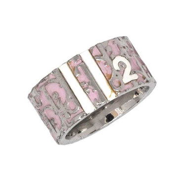 CHRISTIAN DIOR Ring Silver Pink White Trotter No. 14 Women's CD