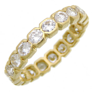 VAN CLEEF & ARPELS Eternity Diamond Women's Ring 750 Yellow Gold Size 8.5