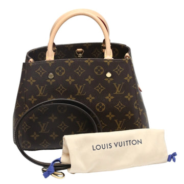 LOUIS VUITTON Montaigne BB Monogram Handbag M41055  Brown Shoulder Bag LV