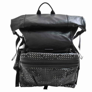 Bottega Veneta Leather Punching Backpack Rucksack Black