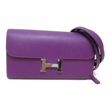 HERMES Constance to go purse Purple Anemone Epsom leather