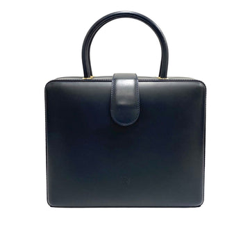 LOEWE Anagram Logo Calf Leather Genuine Handbag Mini Tote Bag Navy