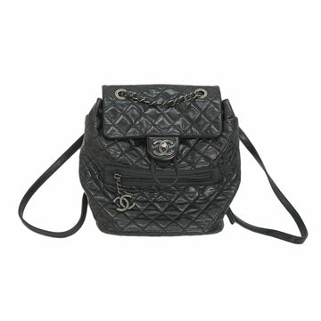 Chanel matelasse backpack mini rucksack A92961 leather black ladies