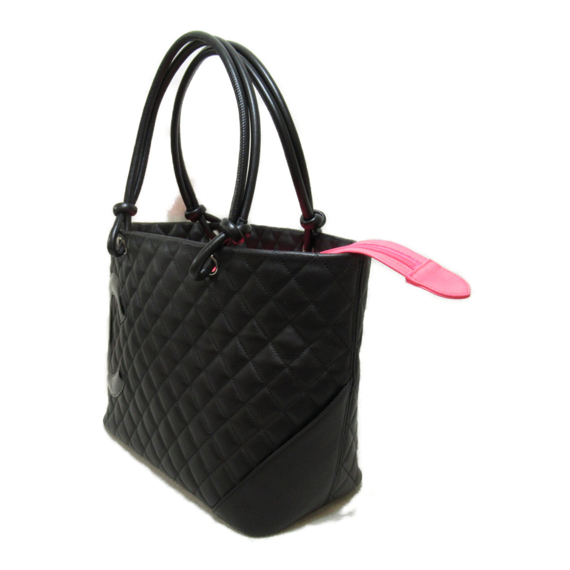 CHANEL Cambon Line Large Tote Bag Black leather A25169