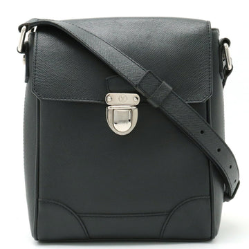 LOUIS VUITTON Taiga Luca Shoulder Bag Leather Ardoise Black M31192