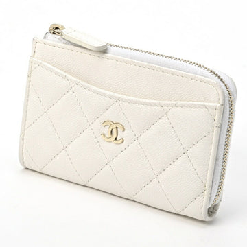 CHANEL Timeless Classic L-shaped coin card case AP3179 caviar skin S-154942