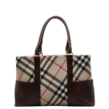 BURBERRY Women's Wool Handbag,Tote Bag Beige,Brown