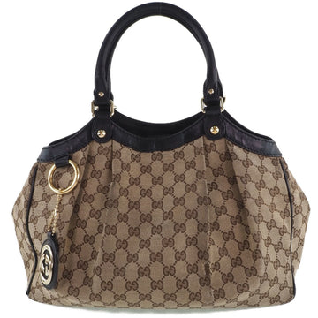 Gucci Suki Interlocking G 211944 GG Canvas Brown Women's Tote Bag